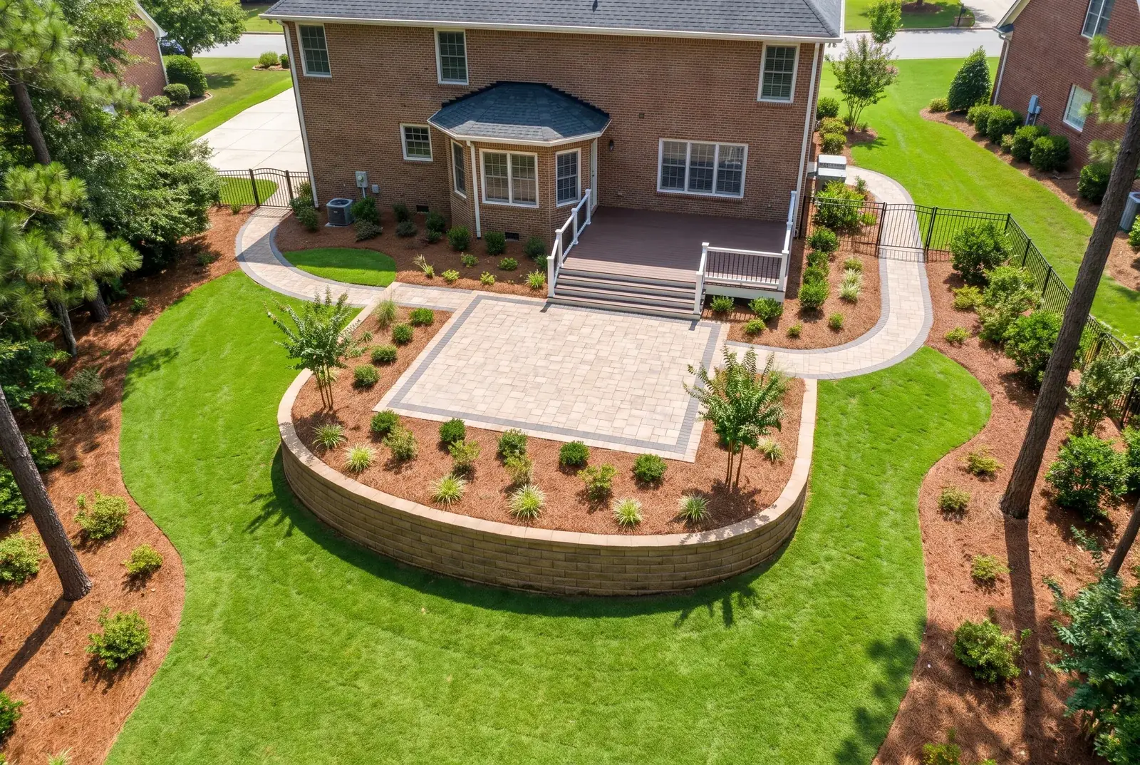 Finished designed and built backyard in Columbia SC
